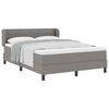 vidaXL Boxspringbett mit Kopfteil Taupe 140 x 200 cm Stoff