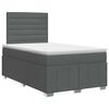 vidaXL Boxspringbett mit Matratze Dunkelgrau 120 x 200 cm Stoff