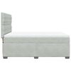 vidaXL Boxspringbett mit Matratze Hellgrau 160x200 cm Samt