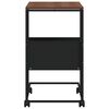 vidaXL Beistelltisch mit Rollen Schwarz 55x36x63,5 cm Holzwerkstoff