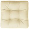 vidaXL Palettenkissen Creme 60x60x12 cm Stoff
