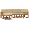 vidaXL Outdoor-Sofagarnitur 6 stk. Natur und Beige Polyester