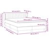 vidaXL Boxspringbett mit Matratze Dunkelgrau 140x210 cm Samt