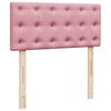 vidaXL Ottoman-Bett mit Matratze & LEDs Rosa 100x200 cm Samt