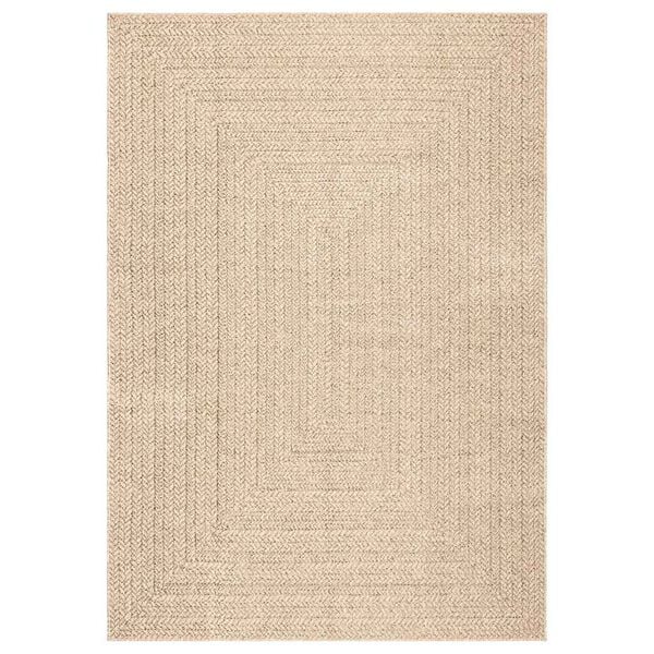 vidaXL Teppich ZIZUR Beige 200x290 cm Jute-Optik Indoor und Outdoor