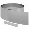 vidaXL Raseneinfassung 450 x 25 cm Verzinkter Stahl Silber