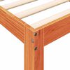 vidaXL Massivholzbett mit Regal ohne Matratze Wachsbraun 120x190 cm