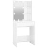 vidaXL Schminktisch mit LED Hochglanz-Wei&szlig; 60x40x140 cm