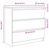 vidaXL Sideboard Betongrau 80x35x76 cm Holzwerkstoff