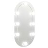 vidaXL Spiegel mit LED-Leuchten 60x30 cm Glas Oval