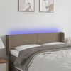 vidaXL LED Kopfteil Taupe 147x16x78/88 cm Stoff