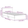 vidaXL Bettrahmen mit Kopfteil Artisan-Eiche 75 x 190 cm Holzwerkstoff