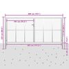vidaXL Gartentor verzinkter Stahl 400 x 175 cm Silber