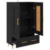 vidaXL Highboard Schwarz Eichen-Optik 69,5 x 31 x 115 cm Holzwerkstoff