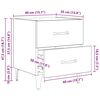 vidaXL Bettschrank 2 pcs Altholz 40 x 35 x 47,5 cm Holzwerkstoff