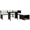 vidaXL 4-tlg. Garten-Lounge-Set Poly Rattan Braun
