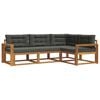 vidaXL Outdoor-Sofagarnitur mit Kissen 4 pcs Natur und Anthrazit