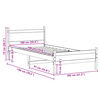 vidaXL Massivholzbett ohne Matratze Wachsbraun 100x200 Kiefernholz