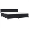 vidaXL Boxspringbett mit Matratzen Schwarz 180x210 cm Samt