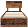 vidaXL Bettrahmen mit Kopfteil Altholz 90 x 200 cm Holzwerkstoff