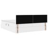 vidaXL Bett mit Stauraum und LED Reinwei&szlig; 180 x 200 cm Kunstleder