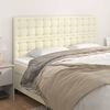 vidaXL Kopfteil Creme 180x5x118/128 cm Kunstleder