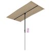 vidaXL Sonnenschirm mit Aluminium-Mast 180x110 cm Taupe