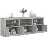 vidaXL Sideboard mit LED-Leuchten Betongrau 181,5x37x67 cm