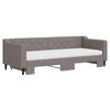 vidaXL Tagesbett Ausziehbar mit Matratzen Taupe 80x200 cm Stoff