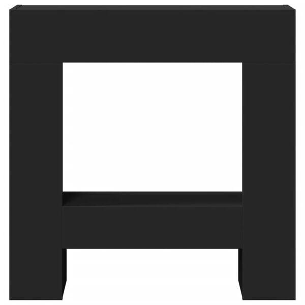 vidaXL Kaminumrandung Schwarz 81x18x82 cm Holzwerkstoff