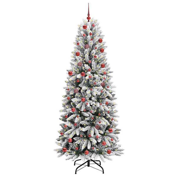vidaXL K&uuml;nstlicher Weihnachtsbaum mit 300 LEDs mit St&auml;nder Wei&szlig; 210 cm