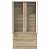 vidaXL Badezimmerschrank Sonoma-Eiche 79,5 x 49 x 156 cm Holzwerkstoff