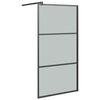 vidaXL Duschwand f&uuml;r Walk-In Dusche 115x195 cm Dunkel ESG Glas Schwarz