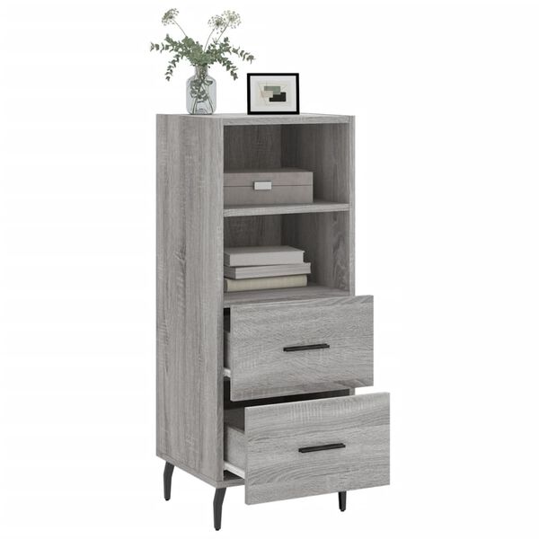 vidaXL Sideboard Grau Sonoma 34,5x34x90 cm Holzwerkstoff
