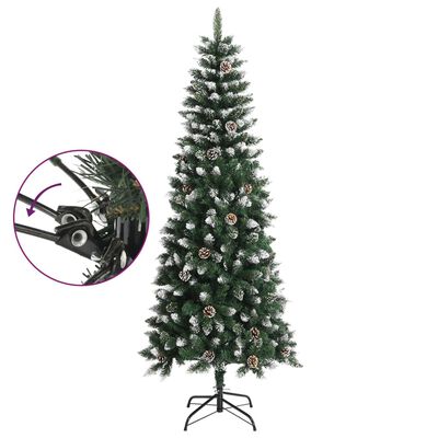 vidaXL Künstlicher Weihnachtsbaum mit Ständer Grün 210 cm PVC