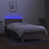 vidaXL Boxspringbett mit Matratze & LED Taupe 90x190 cm Stoff