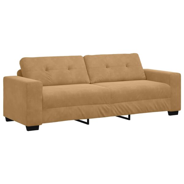 vidaXL 3-Sitzer-Sofa Braun 180 cm Samt