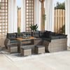 vidaXL Garten-Sofa-Set 13 pcs Grau Poly-Rattan