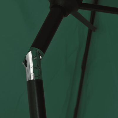 vidaXL LED Cantilever Schirm 3 m Grün