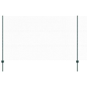 vidaXL Sechseckzaun mit Pfosten 10 x 1,4 m PVC-beschichteter Stahl
