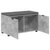 vidaXL Flurbank mit Kissen mit Speicher Beton Grau 80 x 46 x 46 cm