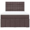 vidaXL Boxspringbett mit Matratze Dunkelbraun 140x200 cm Stoff