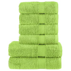 vidaXL 6 tlg. Premium-Handtuch-Set SOLUND Apfelgr&uuml;n 600 g/m&sup2;