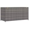 vidaXL Garten-Auflagenbox Grau 120x50x60 cm Poly Rattan