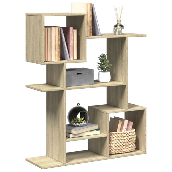 vidaXL Raumteiler-B&uuml;cherregal Sonoma-Eiche 92x29x112 cm Holzwerkstoff