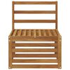 vidaXL Outdoor Mittelsofa Massivholz Akazie Natur 59 x 63 x 73 cm