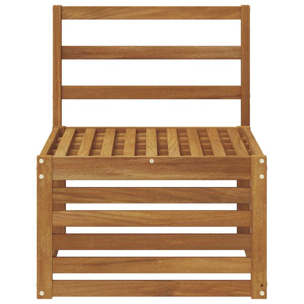 vidaXL Outdoor Mittelsofa Massivholz Akazie Natur 59 x 63 x 73 cm