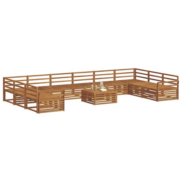 vidaXL Sofagarnituren 11 pcs Natur Massivholz Akazie