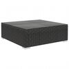vidaXL 12-tlg. Garten-Lounge-Set mit Auflagen Poly Rattan Schwarz