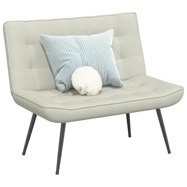 vidaXL Sitzbank Creme 110x74x84 cm Samt